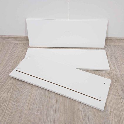 Bílé čelo k zásuvce 54 cm sada 3 ks