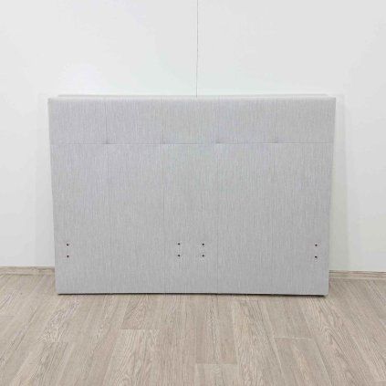 Světle šedé čalouněné čelo postele 160x117 cm