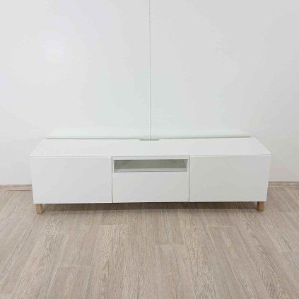 Bílý TV stolek Besta Ikea 180 cm