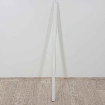 Bílá kovová tyč 117 cm