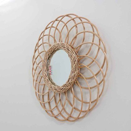 Zrcadlo Rattan Swing 34 cm Kare