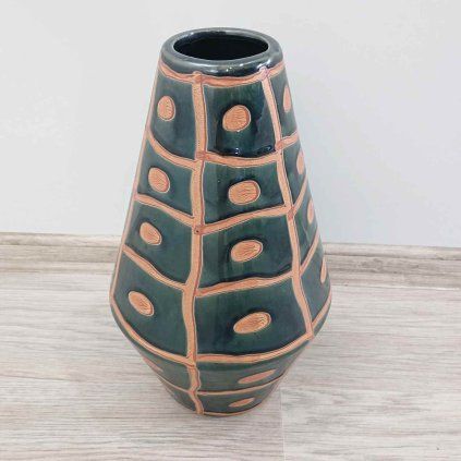 Černá keramická váza Mocca Dots 35cm Kare