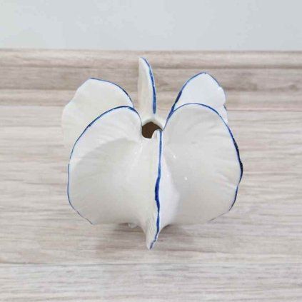Bílá keramická váza Coral 10cm Kare
