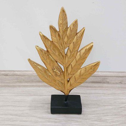 Dekorace Leaves - zlatá 15cm Kare