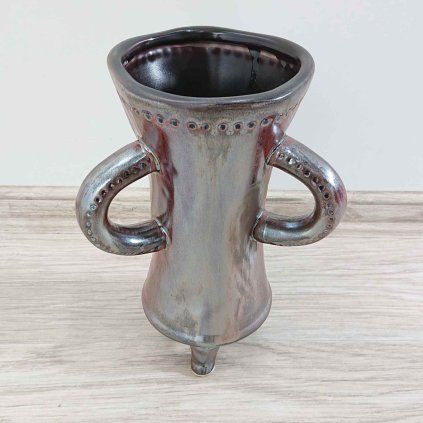 Hnědá kameninová váza Antiquity 26 cm Kare