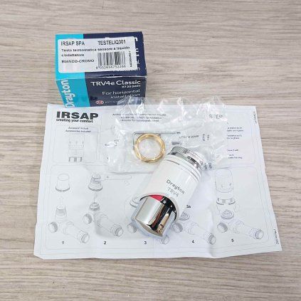 Termostatická hlavice Irsap Testeli Q301 bílá chrom