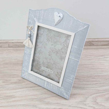 Šedý fotorámeček s patinou 13x18 cm Clayre & Eef