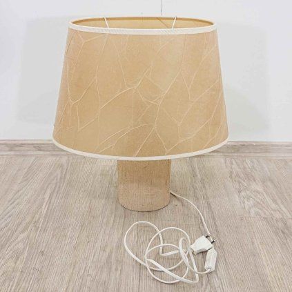 Béžová stolní lampa oválná 45 cm