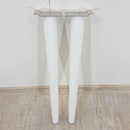 Bílá dřevěná nábytková noha 50 cm