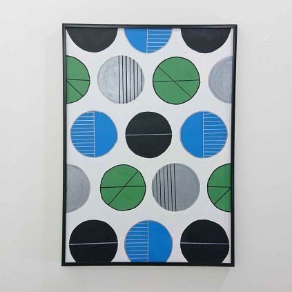 Obraz v rámu circles 51x71 cm