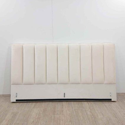 Krémové čalouněné čelo postele 225x128 cm Micadoni