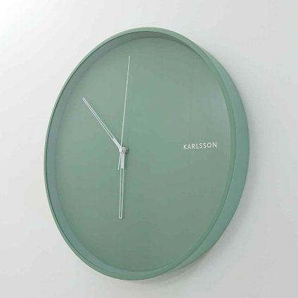 Mátově zelené nástěnné hodiny Karlsson Hue, o 40 cm