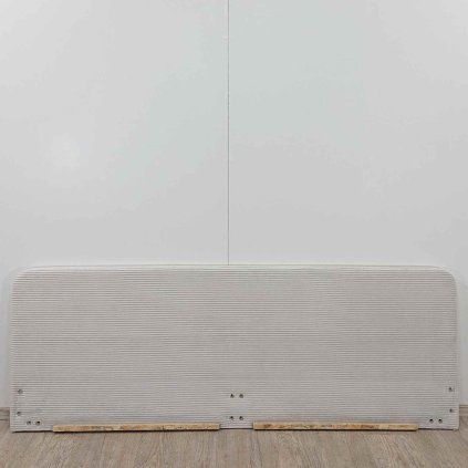 Béžové manšestrové čalouněné čelo postele 200x73 cm