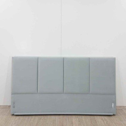 Šedé čalouněné čelo postele 190x105 cm Juniper Mazzini Beds