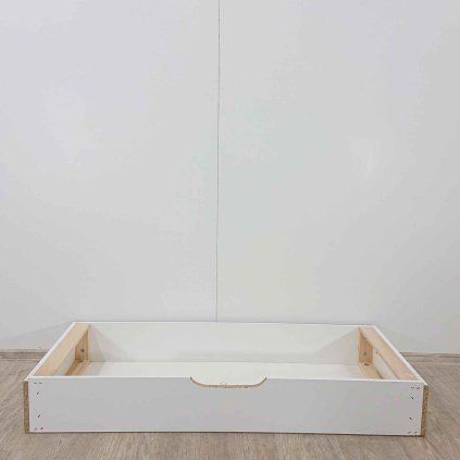 Bílý úložný prostor pod postel 134x61 cm