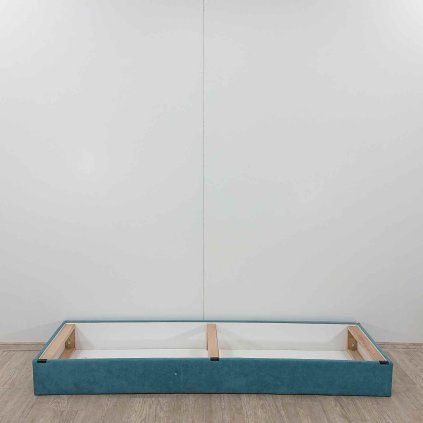 Tyrkysový úložný prostor pod postel 191x58 cm