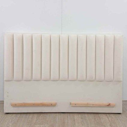 Krémové čalouněné čelo postele 190x128 cm Casey Mazzini Beds