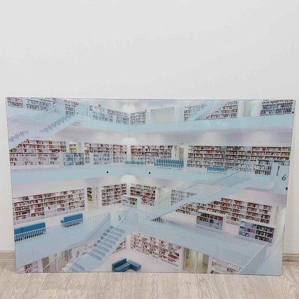 Obraz na skle Library 120x80cm Kare Design