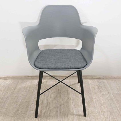 Šedá jídelní židle s područkami Whistler Unique Furniture