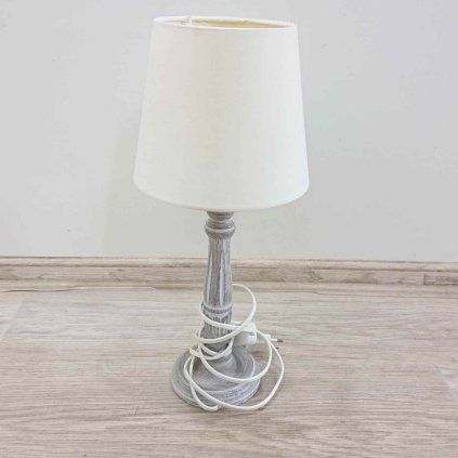 Šedá stolní lampa 41 cm