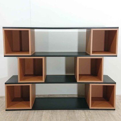 Černá knihovna 150x150 cm