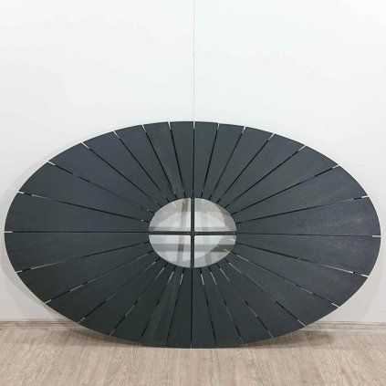 Černá stolová artwood deska pro zahradní stůl Bonami Selection Marienlist, 115 x 190 cm