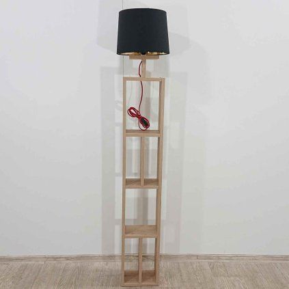 Stojací lampa s textilním stínidlem Giorno Homitis