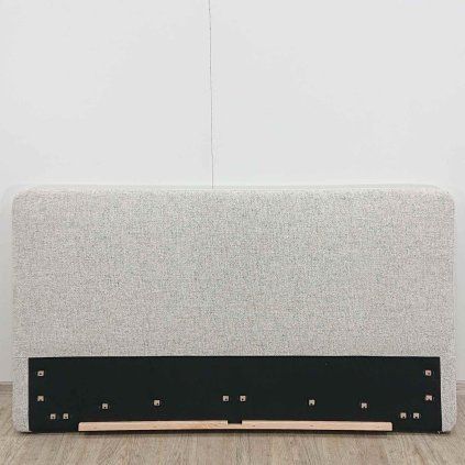 Béžové čalouněné čelo postele 160x86 cm