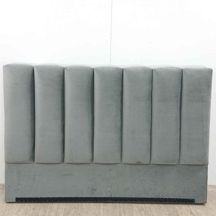 Šedé čalouněné čelo postele Kelp 185x123 cm Micadoni