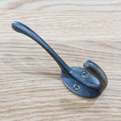Nástěnný háček bronz kov 10,5 cm