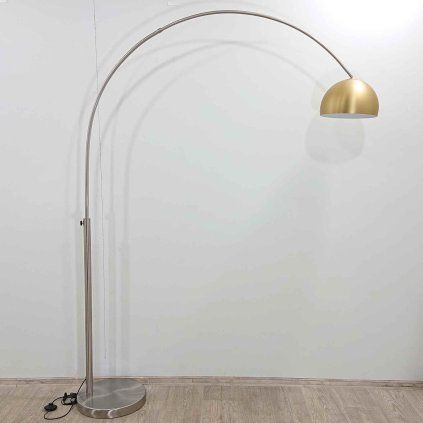 Stříbrná stojací lampa Metal Bow White Label