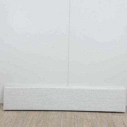 Bílé čalouněné čelo postele 170x33 cm