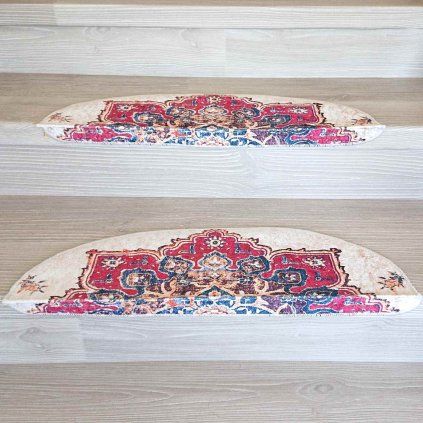 Nášlapy na schody v sadě 16 ks 20x65 cm Floral Path Vitaus
