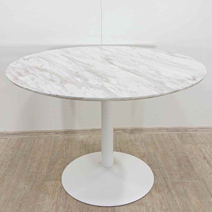 Bílý kulatý jídelní stůl o 110 cm House Nordic