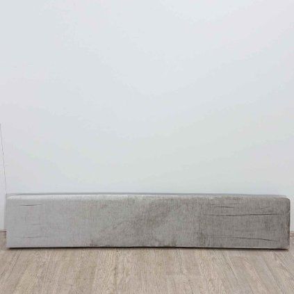 Šedohnědé čalouněné čelo postele 178x32 cm