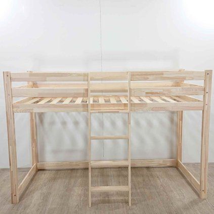 Dětská vyvýšená dřevěná postel 90x200 cm DMPA Adeko