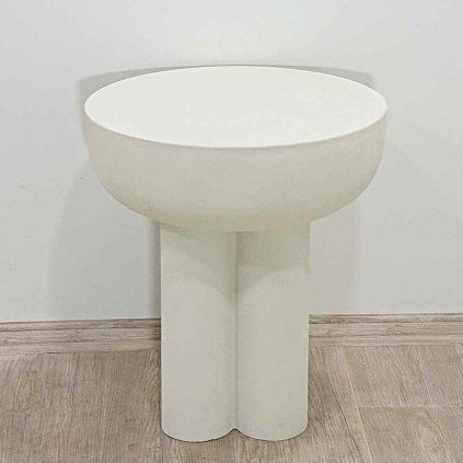 Krémový kovový odkládací stolek Mikola Light & Living
