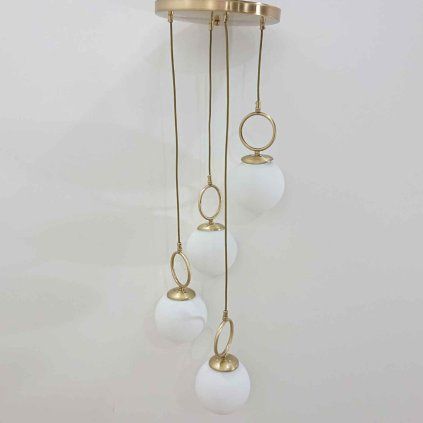 Zlaté závěsné svítidlo Morino Opviq lights