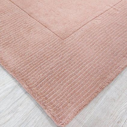 Oranžový vlněný koberec 160x230 cm Textured Wool Border Flair Rugs