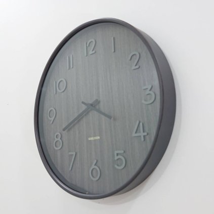 Tmavě hnědé nástěnné hodiny Pure Medium o 40 cm Karlsson