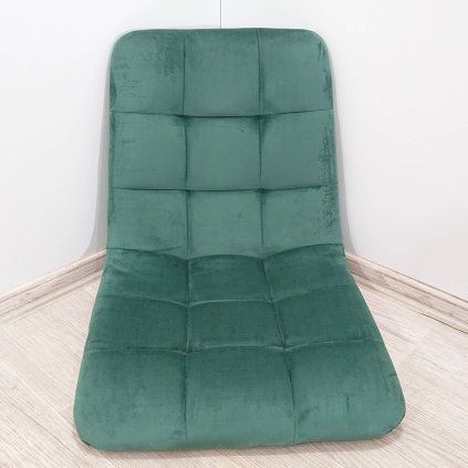 Zelený sametový sedák k jídelní židli Faffy Tomasucci