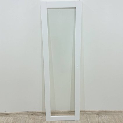 Bílá prosklená rámová dvířka MDF 35,4×119,2×1,6 cm