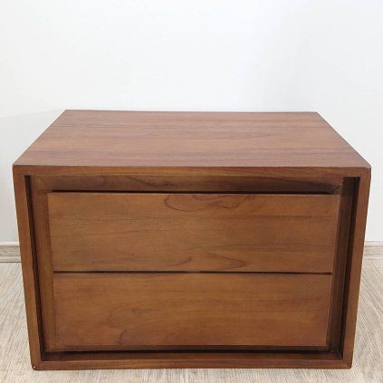 Závěsná skříňka pod umyvadlo teak 60x40 cm Kenta Kave Home