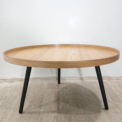 Béžovo-černý konferenční stolek Mesa, o 78 cm WOOOD