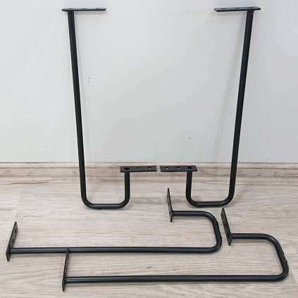 Černé kovové nohy 43 cm set 3 ks