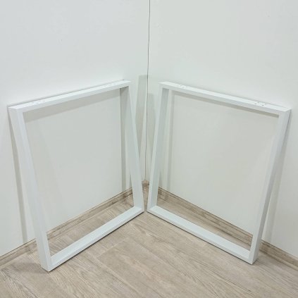Bílé kovové podnoží ke stolu 60×71 cm set 2 ks