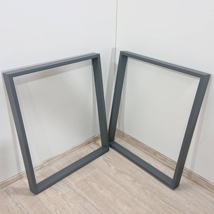 Bílé kovové podnoží ke stolu 60×71 cm set 2 ks