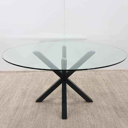 Kulatý skleněný jídelní stůl o 150 cm Argo Kave Home
