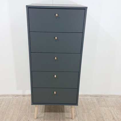 Antracitová komoda 50x120 cm Bodo Tvilum