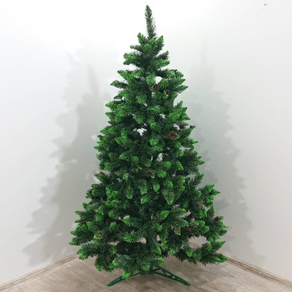 Umělý vánoční stromeček se šiškami v 180 cm, o 110 cm